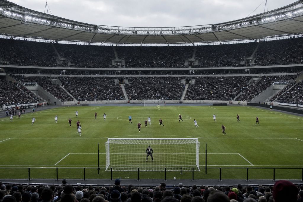Bundesliga-mérkőzés borult vasárnap délutánon – illusztráció
