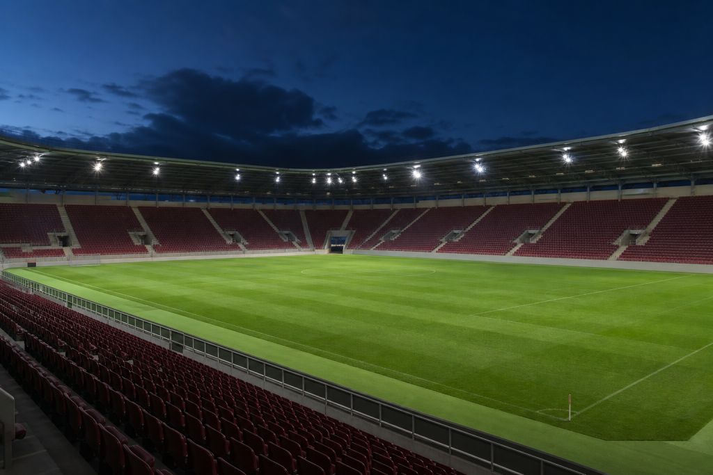 Német stadion egy esti bajnoki után – illusztráció