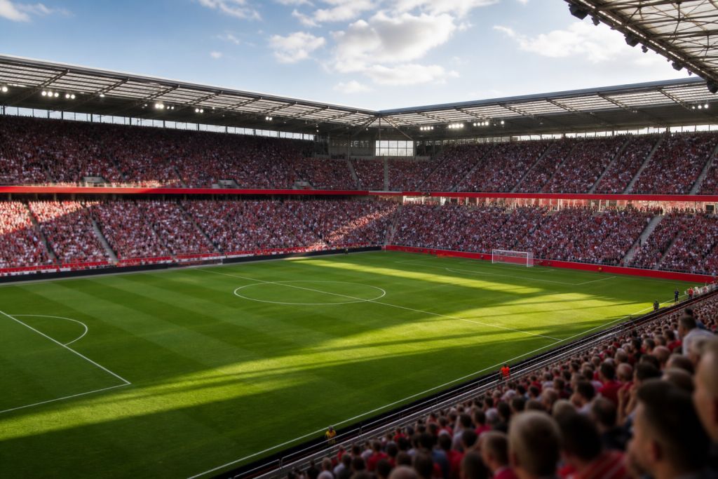 Német stadion egy vasárnap esti bajnokin – illusztráció